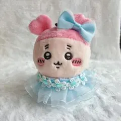 ちいかわ おすわりぬいぐるみ お花のおめかしドレス 古本屋 カニちゃん 水色
