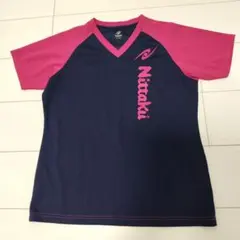 【本日のみ限定値下げ】Nittaku VネックTシャツ卓球ウェア Sサイズ
