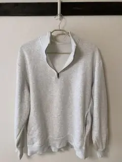 ヘビーウェイトスウェットハーフジッププルオーバー(長袖) LIGHT GRAY