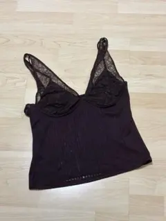 H&M レースキャミソール ダークブラウン Lサイズ タンクトップのサムネイル