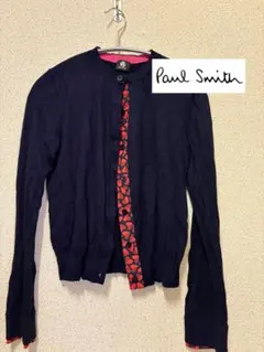 ポールスミス　カーディガン　ネイビー　ハート柄