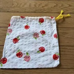 りんご柄　巾着　コップ袋　ハンドメイド