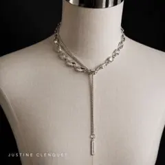 JUSTINE CLENQUET シルバー ロングネックレス