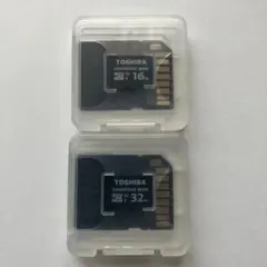 中古TOSHIBA MicroSDカード 16GB 32GB アダプター付き