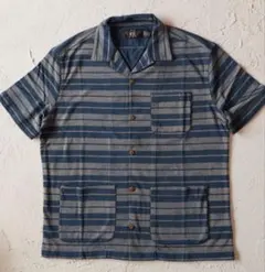 RRL ダブルアールエル インディゴ デニムキャンプシャツ 半袖 新品タグ付き 新品*RRL*インディゴ ストライプド キャンプシャツ *M ダブルアール