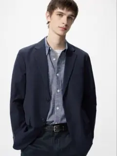 ユニクロ　感動ジャケット/ライト　2024年モデル　XXLサイズ　ネイビー