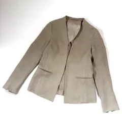 TONAL ノーカラージャケット ベージュ 通勤 きれいめのサムネイル