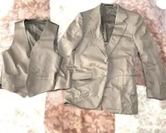 ベージュ ベスト＆ジャケットスーツセット ヴィンテージ