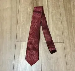 ネクタイ　シンプル　幾何学模様　オシャレ　レトロ　赤い　スーツ