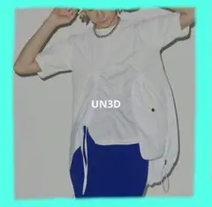 UN3D MA-1ディテールTシャツ 白