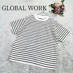 【グローバルワーク】メンズ 半袖 ボーダー Tシャツ Sサイズ ユニセックス