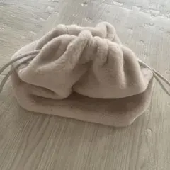 GLOBAL WORK フリースハンドバッグ ベージュ