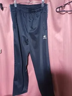 Kaepaケイパ トラックパンツ ブラック ロゴテープ
