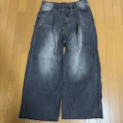 BEAMS JAPAN 日本製 ワイドデニム L パープル ジーンズ - メルカリ