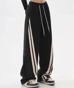 BARELY BLUE イージーパンツ　ブラック