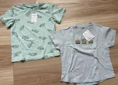 【新品未使用タグ付き】120センチ水色Tシャツ 2枚セット