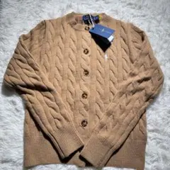 M 新品　POLO RALPH LAUREN ケーブルカーディガン キャメル
