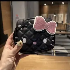 キティちゃん キルティングバッグ ブラック