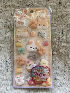 【新品】もちプニューステッカー　肉球スクイーズ　ハムスター