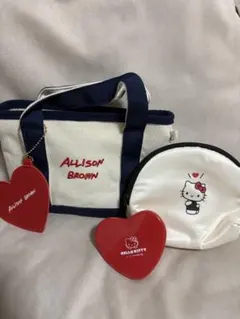 Allison Brown ショルダーバッグ、ポーチ、ミラー　3点セット