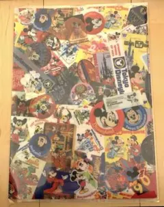 ミッキースクリーンデビュー90年A4クリアファイル&スペースマウンテンステッカー
