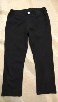 冬セール♪女児用ストレッチ黒パンツ七分〜八分丈　140〜150センチ