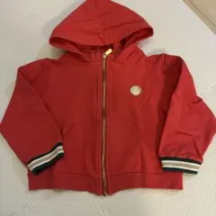 プチバトー キッズ ジップアップパーカー 핑크