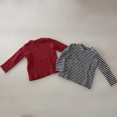 【本日限りタイムセール】UNIQLO ベビー リブハイネックT 2枚セット 90