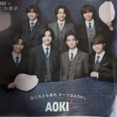 【ファイルし発送】なにわ男子　AOKI　チラシ
