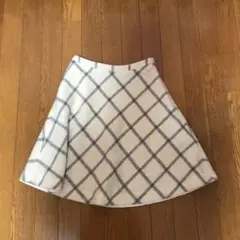 チェック フレアスカート