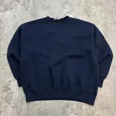90s USA製　Pro Spirit　スウェット　L　ネイビー　無地　古着
