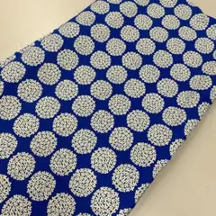 サークルフラワー・ブルー 白花 コットンこばやし 綿 100％ 100cm