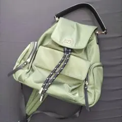 LANVIN　ナイロン リュック バックパック カーキのサムネイル