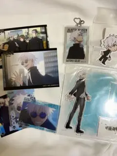 呪術廻戦 五条悟 まとめ売り大交流展 懐玉・玉折イラスト アクスタ カード