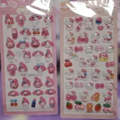 ドロップシール　キティちゃん、マイメロ　二枚セット