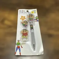 韓国ダイソー限定 クレヨンしんちゃん アクリル装飾ボールペン 0.5mm