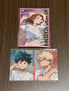 僕のヒーローアカデミア ベースヤード クリアメタルカード 緑屋 爆豪 お茶子
