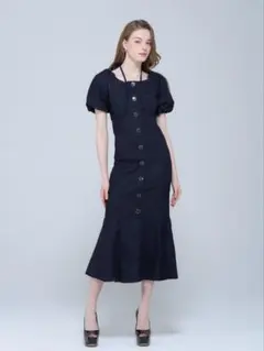 【エミリアウィズ】Ras-de-cou hem one-piece