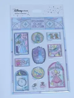ディズニーストア シンデレラ ステンドグラス ステッカー シール