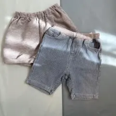 ベビー ハーフパンツ ショートパンツ 2点セット 80 無印良品 保育園