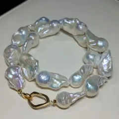 N106　淡水真珠　13―27mm　バロックパール　SV　ネックレス