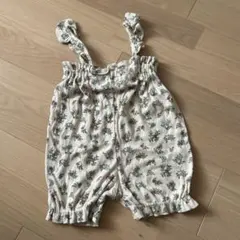 花柄コットンロンパース