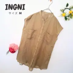 INGNI カーキー ダブル ボタン付きシャツブラウス M