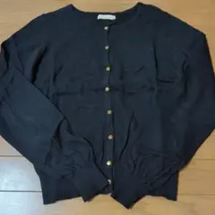 earth music&ecologyブラックニットカーディガン 長袖M