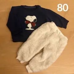 UNIQLO GAPスヌーピー トレーナーとパンツ セット80 12-18
