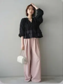 W FACE FLOWER JACQUARD SHIRRING TOPS - メルカリ