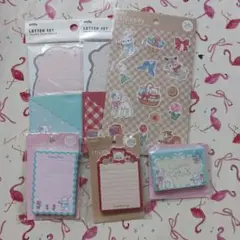 amifa ヴィンテージアニマル　 レターセット ステッカー 付箋等　セット