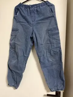 デニムブルー パラシュートカーゴパンツ 汚れあり