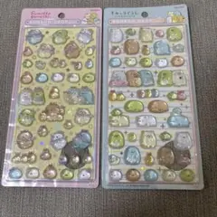 国内正規品すみっコぐらしボンボンドロップシールピンク、ブルー２枚セット