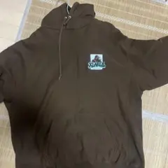 XLARGE ブラウン パーカー フード付き